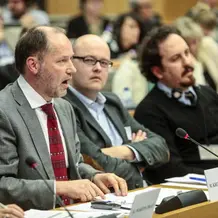 professor Martin Kretschmer speaking at conference