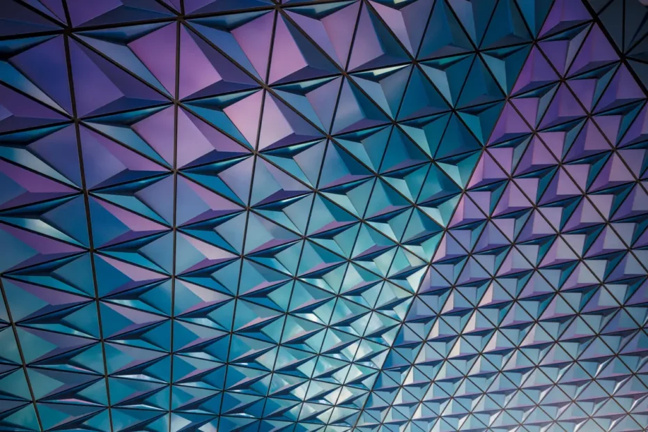 image of glass roof inside building