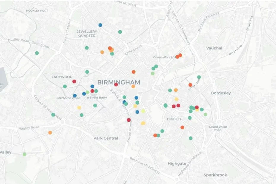 map of Birmingham