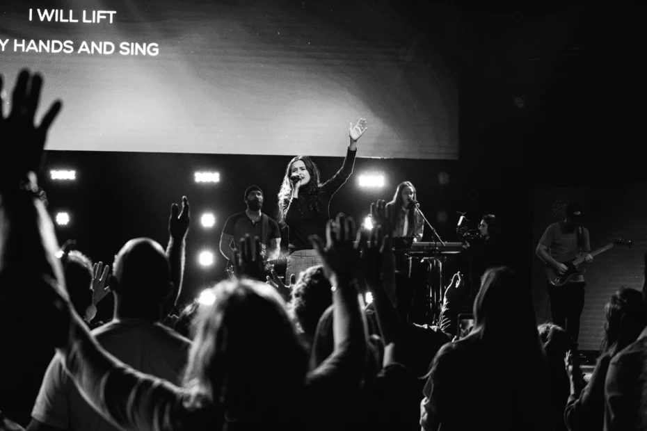 band performing to crowd